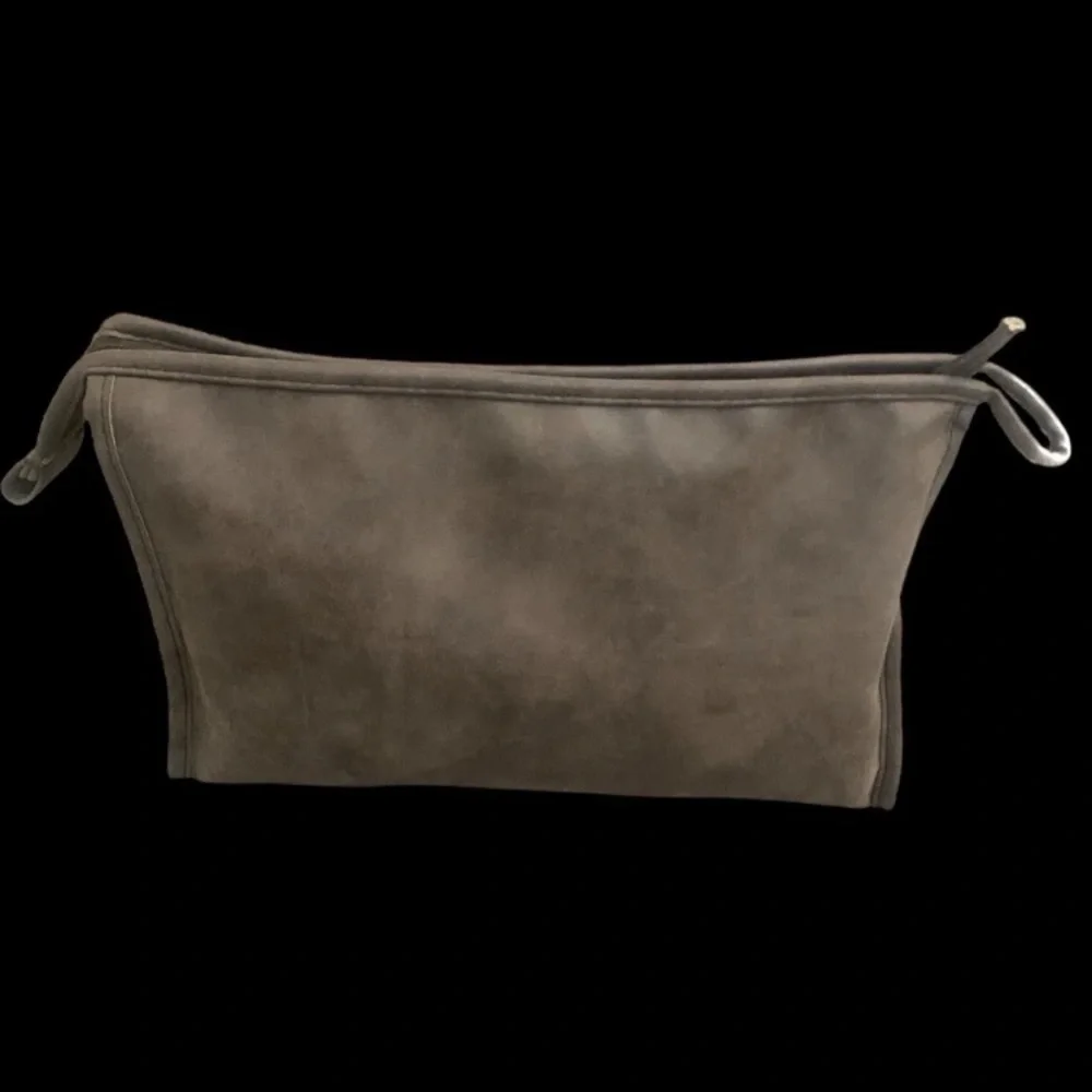 Gainsborough-Faux Suede Travel Bag-Size: Approx 12x7.5x3.5-Color: Brown